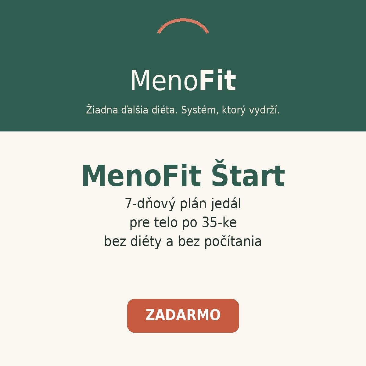 MenoFit Štart — 7-dňový plán jedál (zadarmo)